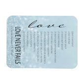 Magnet Flexible 1 Corinthiens 13 L'amour est la Bible Verse (Horizontal)