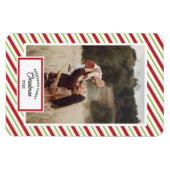 Magnet Flexible 1 Photo Diagonale rouge et verte (Horizontal)