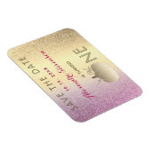 Magnet Flexible 1er Anniversaire Sauvegarder la date Citrouille ro (Côté Droit)