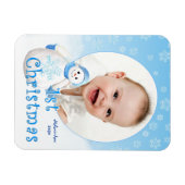 Magnet Flexible 1er Noël Snowman Custom (Horizontal)