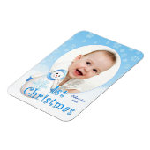 Magnet Flexible 1er Noël Snowman Custom (Côté Gauche)