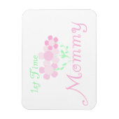 Magnet Flexible 1ère Fleurs roses Mommy Cadeaux (Vertical)