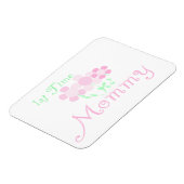 Magnet Flexible 1ère Fleurs roses Mommy Cadeaux (Côté Gauche)