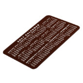 Magnet Flexible 2017 Année Calendrier mensuel Grain de bois Brown (Côté Gauche)