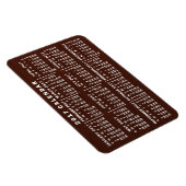Magnet Flexible 2017 Année Calendrier mensuel Grain de bois Brown (Côté Droit)