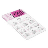 Magnet Flexible 2017 Calendar Pink Love (Côté Droit)