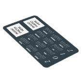 Magnet Flexible 2017 Calendrier Acier gris bleu gris - 2 Photos (Côté Droit)