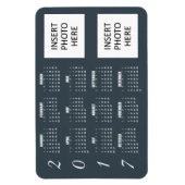 Magnet Flexible 2017 Calendrier Acier gris bleu gris - 2 Photos (Vertical)