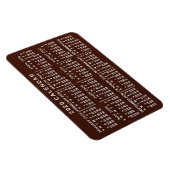Magnet Flexible 2020 Année Calendrier mensuel Brown Grain de bois  (Côté Droit)