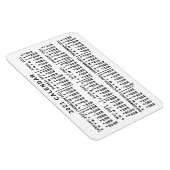 Magnet Flexible 2021 Year Monthly Calendar Classic White and Black (Côté Droit)