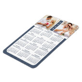 Magnet Flexible 2022 Magnetic Fridge Calendar Photo Blue Modern (Côté Gauche)