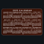Magnet Flexible 2023 Année Calendrier mensuel Brown Wood Grain Sim<br><div class="desc">Cet aimant flexible du calendrier 2023 montre les jours de la semaine pour chaque mois en blanc sur un motif arrière - plan brun avec un léger effet de grain de bois. C'est le calendrier mensuel magnet flexible parfait si vous êtes à la recherche d'une ambiance un peu rustique mais...</div>