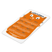 Magnet Flexible 2023 Année Calendrier mensuel Mi-Siècle Orange Cha (Côté Gauche)