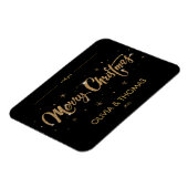 Magnet Flexible 2023 Black Gold Moderne Joyeux Noël Salutation Ma (Côté Gauche)