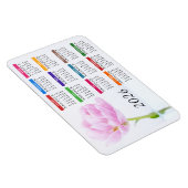 Magnet Flexible 2023 Superbe Pivoine Rose | Calendrier Floral (Côté Droit)