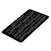 Magnet Flexible 2023 Year Monthly Calendar Classic Black and White (Côté Gauche)