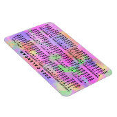 Magnet Flexible 2024 Année Calendrier mensuel Peinture arc-en-ciel (Côté Droit)