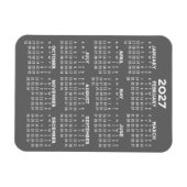 Magnet Flexible 2024 Calendar - Basic Grey Mini Calendar (Horizontal)