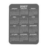 Magnet Flexible 2024 Calendar - Basic Grey Mini Calendar (Vertical)