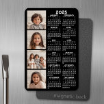 Magnet Flexible 2024 Calendar with 4 Photo Collage - black<br><div class="desc">A 4 photo collage with a calendar. A fun item for the New Year. Add 4 square photos to this design.</div>