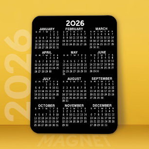 Magnet Flexible 2024 Full Year View Calendar - Basic Minimal