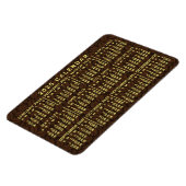 Magnet Flexible 2025 Année Calendrier mensuel Fèves de café foncé (Côté Gauche)