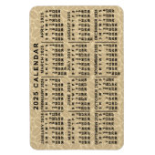 Magnet Flexible 2025 Année Calendrier mensuel Fèves de café léger (Vertical)