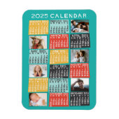 Magnet Flexible 2025 Année Calendrier mensuel Photo Collage modern (Vertical)