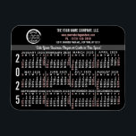 Magnet Flexible 2025 Calendrier personnalisé Nom du logo commercia<br><div class="desc">Ces magnets flexibles de calendrier 2025, d'apparence professionnelle, sont parfaits pour la marque et le marketing de votre entreprise. Ils ont des chiffres en gras en blanc et rouge clair en noir. Ci-dessus, faites de votre entreprise votre marque avec votre logo d'entreprise, nom d'entreprise, site Web, téléphone, adresse et un...</div>