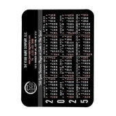 Magnet Flexible 2025 Calendrier personnalisé Nom du logo commercia (Vertical)