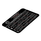 Magnet Flexible 2025 Calendrier personnalisé Nom du logo commercia (Côté Gauche)