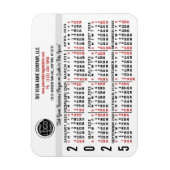 Magnet Flexible 2025 Calendrier Personnalisé Nom du logo commercia (Vertical)