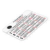 Magnet Flexible 2025 Calendrier Personnalisé Nom du logo commercia (Côté Gauche)