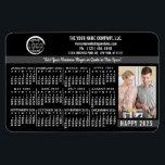 Magnet Flexible 2025 Calendrier Personnalisé Nom du logo de l'entr<br><div class="desc">Ces magnets flexibles de calendrier 2025, d'apparence professionnelle, sont parfaits pour la marque et le marketing de votre entreprise. Ils ont des chiffres en blanc sur noir. Ci-dessus, faites de votre entreprise votre marque avec votre logo d'entreprise, nom d'entreprise, site Web, téléphone, adresse et un slogan. À droite du calendrier,...</div>