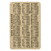 Magnet Flexible 2026 Year Monthly Calendar Light Coffee Beans (Vertical)