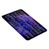 Magnet Flexible 2026 Year Monthly Calendar Outer Space Nebula (Côté Droit)