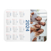 Magnet Flexible 20 Collage Photo 2024 Année En Coup D'Oeil Calendr (Horizontal)