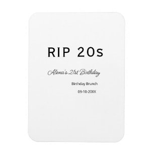 Magnet Flexible 20s 21e anniversaire simple date de brunch minimal