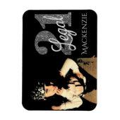Magnet Flexible 21 et juridique | Silver Faux Parties scintillant  (Vertical)