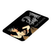 Magnet Flexible 21 et juridique | Silver Faux Parties scintillant  (Côté Gauche)