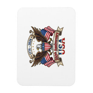 Magnet Flexible 250 Ans Américain 250e 4 Juillet Anniversaire 1