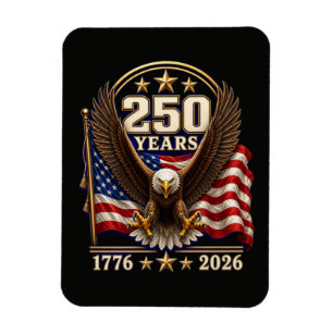 Magnet Flexible 250 Ans d'Amérique Anniversaire 250e
