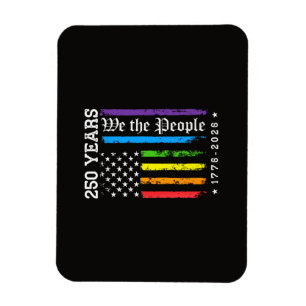 Magnet Flexible 250 Ans de Drapeau de Fierté LGBT Américain 250e A