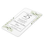 Magnet Flexible 25e anniversaire d'argent Sauvez la date de la ver (Côté Gauche)