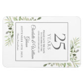 Magnet Flexible 25e anniversaire d'argent Sauvez la date de la ver (Horizontal)