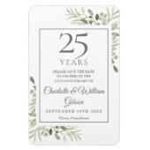 Magnet Flexible 25e anniversaire d'argent Sauvez la date de la ver (Vertical)