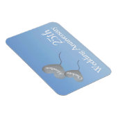 Magnet Flexible 25e anniversaire du mariage ballons d'argent (Côté Droit)