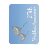 Magnet Flexible 25e anniversaire du mariage ballons d'argent (Vertical)