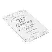 Magnet Flexible 25e anniversaire Sauvez la date Coeurs d'argent (Côté Droit)
