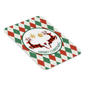 Magnet Flexible 2 cerfs de Noël saut de style rustique (Côté Droit)